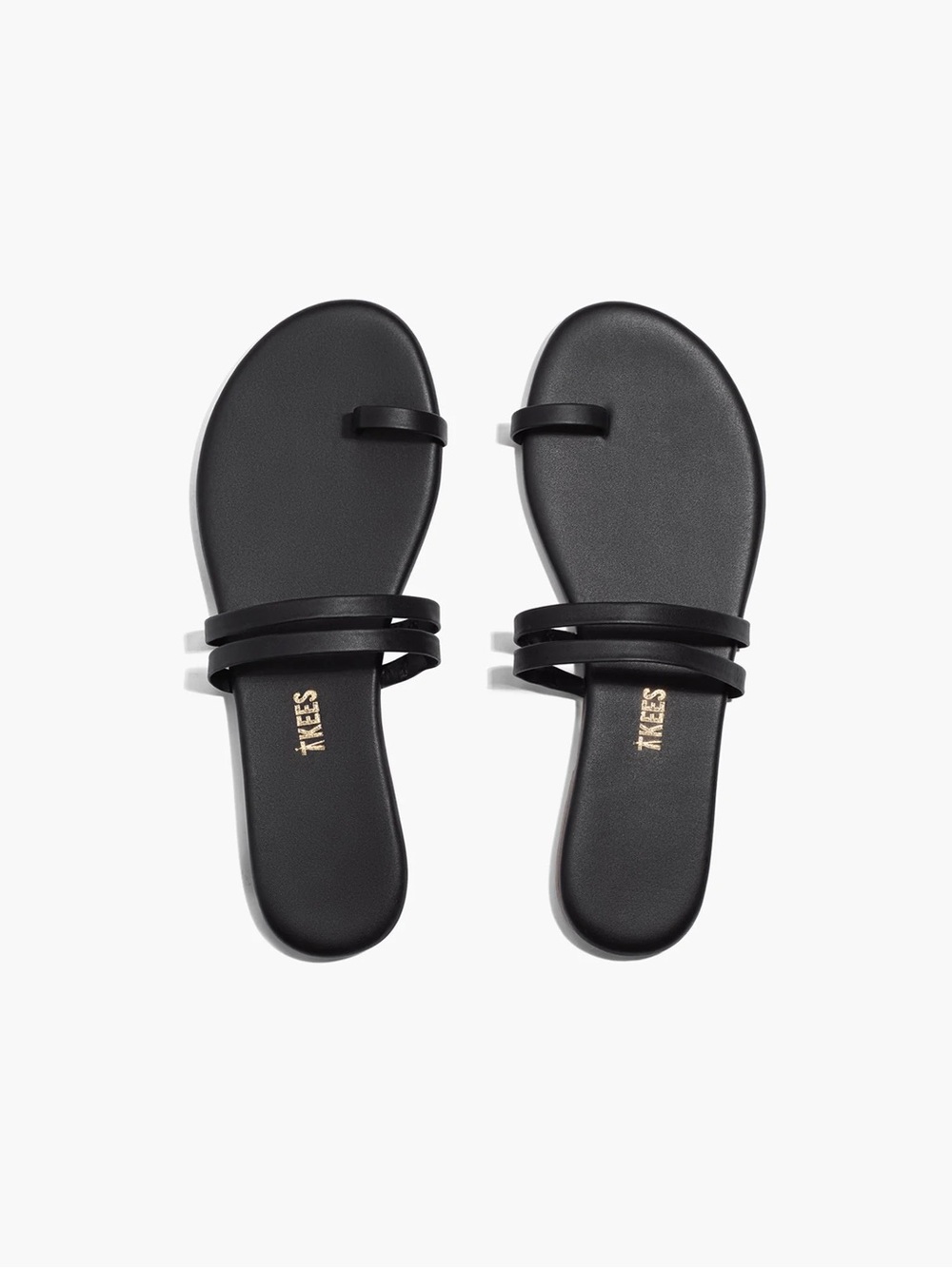 TKEES Leah Sandals Black Leather 8